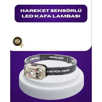 Wave Sensörlü Led Kafa Lambası Şarjlı Ayarlanabilir Işık