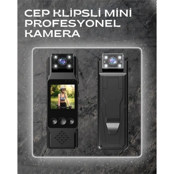 Wifi Destekli Mini Kamera – 180° Dönebilen Lens, 1080p Video, Tft Ekranlı