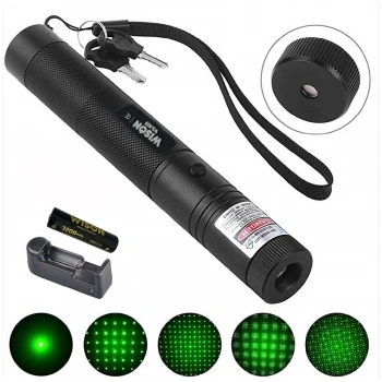 Ws-503 100mw Desen Başlıklı Şarjlı Yeşil Lazer Pointer