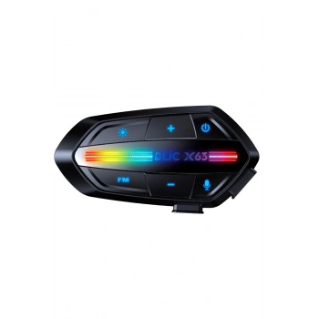 X63 Motosiklet Kask Kulaklık Intercom Işıklı Motorsiklet Interkom 5.3