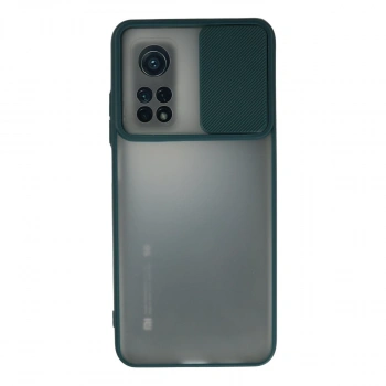 Xiaomi Mi 10t Kılıf Palm Buzlu Kamera Sürgülü Silikon - Yeşil