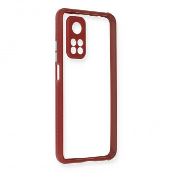 Xiaomi Mi 10t Pro Kılıf Miami Şeffaf Silikon - Fuşya