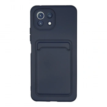 Xiaomi Mi 11 Kılıf Kelvin Kartvizitli Silikon - Lacivert