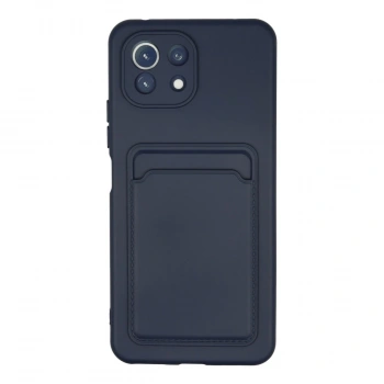 Xiaomi Mi 11 Kılıf Kelvin Kartvizitli Silikon - Lacivert