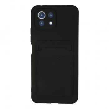 Xiaomi Mi 11 Kılıf Kelvin Kartvizitli Silikon - Siyah