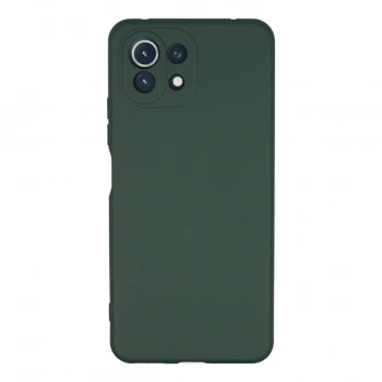 Xiaomi Mi 11 Lite Kılıf Nano İçi Kadife Silikon - Koyu Yeşil