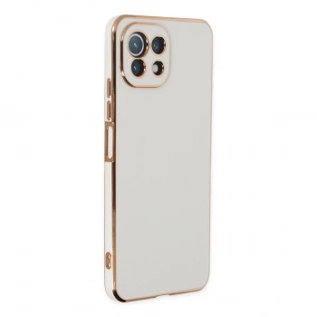 Xiaomi Mi 11 Lite Kılıf Volet Silikon - Beyaz