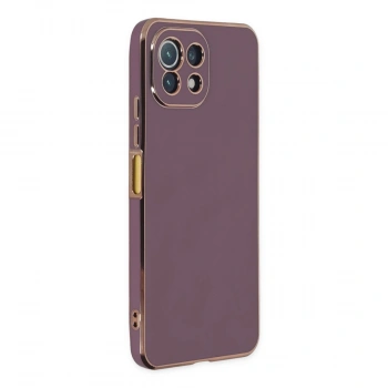 Xiaomi Mi 11 Lite Kılıf Volet Silikon - Mor