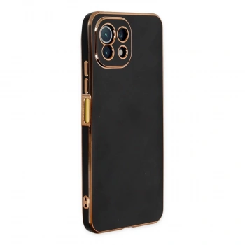 Xiaomi Mi 11 Lite Kılıf Volet Silikon - Siyah