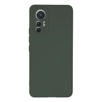 Xiaomi Mi 12 Lite Kılıf Nano İçi Kadife Silikon - Koyu Yeşil