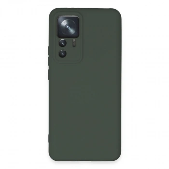 Xiaomi Mi 12t Pro Kılıf Nano İçi Kadife Silikon - Koyu Yeşil