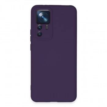 Xiaomi Mi 12t Pro Kılıf Nano İçi Kadife Silikon - Mor