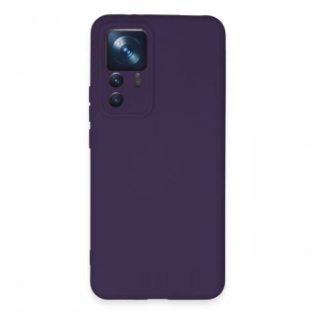 Xiaomi Mi 12t Pro Kılıf Nano İçi Kadife Silikon - Mor