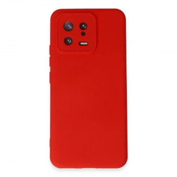 Xiaomi Mi 13 Kılıf Nano İçi Kadife Silikon - Kırmızı