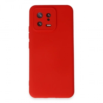 Xiaomi Mi 13 Kılıf Nano İçi Kadife Silikon - Kırmızı
