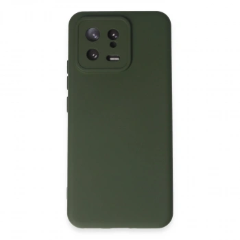 Xiaomi Mi 13 Kılıf Nano İçi Kadife Silikon - Koyu Yeşil