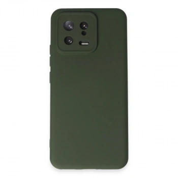 Xiaomi Mi 13 Kılıf Nano İçi Kadife Silikon - Koyu Yeşil