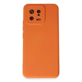 Xiaomi Mi 13 Kılıf Nano İçi Kadife Silikon - Turuncu