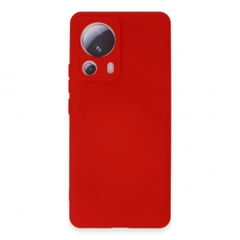 Xiaomi Mi 13 Lite Kılıf Nano İçi Kadife Silikon - Kırmızı