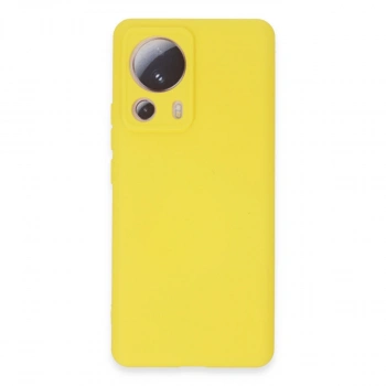Xiaomi Mi 13 Lite Kılıf Nano İçi Kadife Silikon - Sarı