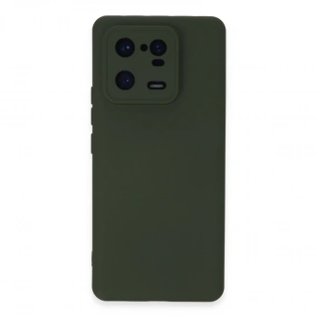 Xiaomi Mi 13 Pro Kılıf Nano İçi Kadife Silikon - Koyu Yeşil