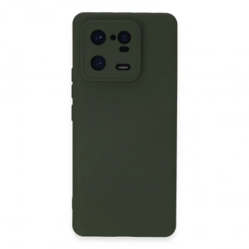 Xiaomi Mi 13 Pro Kılıf Nano İçi Kadife Silikon - Koyu Yeşil