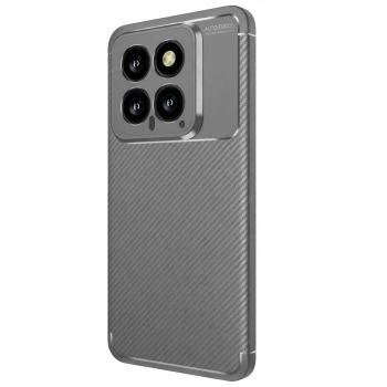 Xiaomi Mi 14t Kılıf Auto Focus Karbon Kapak - Gri