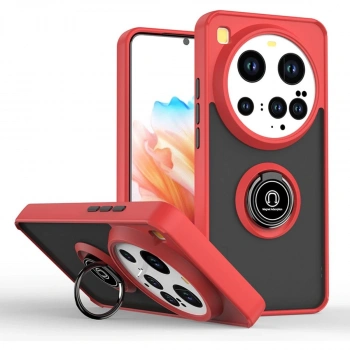 Xiaomi Mi 15 Ultra Kılıf Montreal Yüzüklü Silikon Kapak - Kırmızı