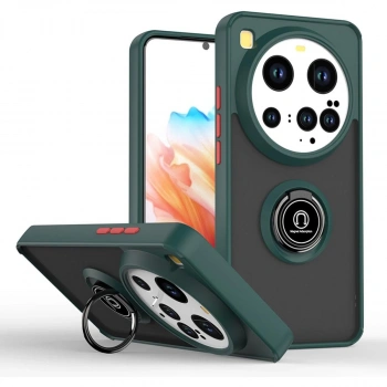 Xiaomi Mi 15 Ultra Kılıf Montreal Yüzüklü Silikon Kapak - Yeşil