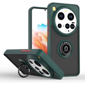 Xiaomi Mi 15 Ultra Kılıf Montreal Yüzüklü Silikon Kapak - Yeşil