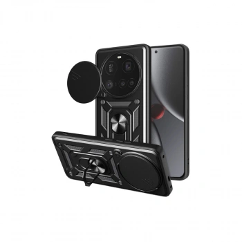 Xiaomi Mi 15 Ultra Kılıf Pars Lens Yüzüklü Silikon - Siyah