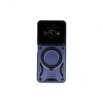 Xiaomi Poco C61 Kılıf Joy Lens Standlı Kapak - Lacivert