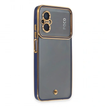 Xiaomi Poco M5 Kılıf Liva Lens Silikon - Mavi
