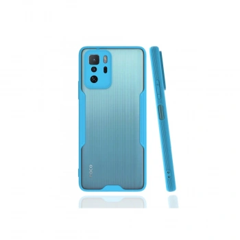 Xiaomi Poco X3 Gt Kılıf Platin Silikon - Mavi