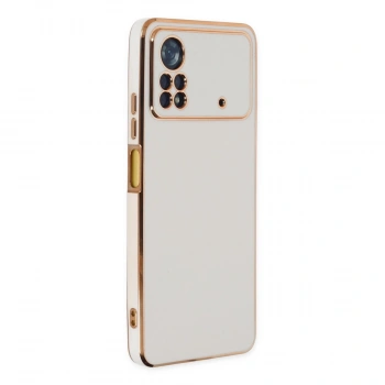 Xiaomi Poco X4 Pro 5g Kılıf Volet Silikon - Beyaz