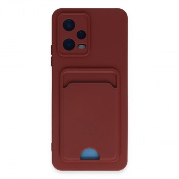 Xiaomi Poco X5 5g Kılıf Kelvin Kartvizitli Silikon - Bordo