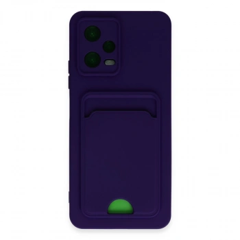 Xiaomi Poco X5 5g Kılıf Kelvin Kartvizitli Silikon - Derin Mor