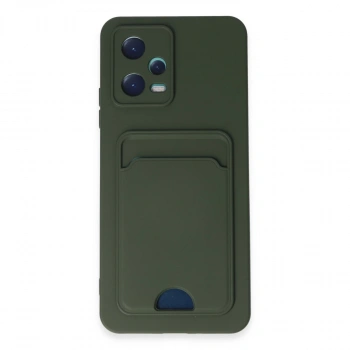 Xiaomi Poco X5 5g Kılıf Kelvin Kartvizitli Silikon - Koyu Yeşil