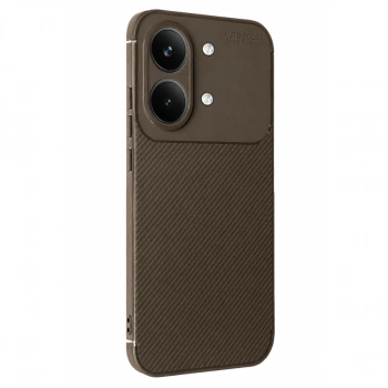 Xiaomi Poco X8 Pro Max Auto Focus Karbon Kapak - Kahverengi
