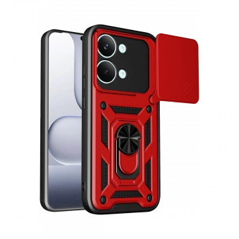 Xiaomi Poco X8 Pro Max Pars Lens Yüzüklü Silikon - Kırmızı