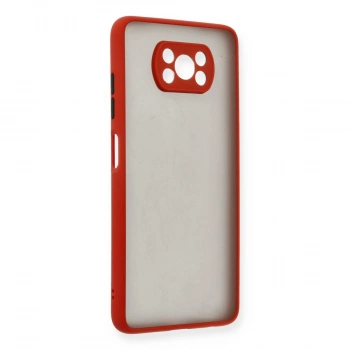 Xiaomi Pocophone X3 Kılıf Montreal Silikon Kapak - Kırmızı
