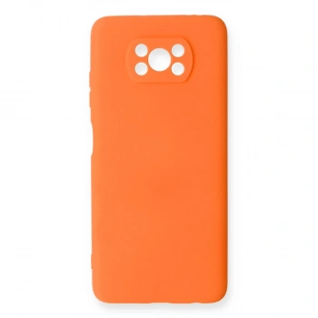 Xiaomi Pocophone X3 Kılıf Nano İçi Kadife Silikon - Turuncu