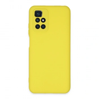 Xiaomi Redmi 10 2022 Kılıf Nano İçi Kadife Silikon - Sarı