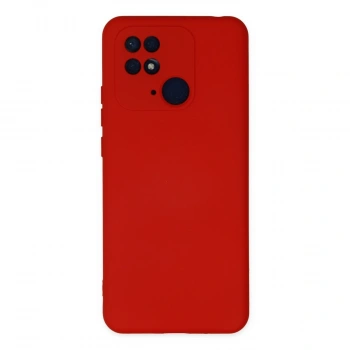 Xiaomi Redmi 10c Kılıf Nano İçi Kadife Silikon - Kırmızı