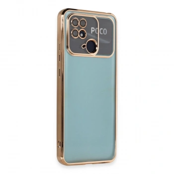 Xiaomi Redmi 10c Kılıf Razer Lensli Silikon - Gold