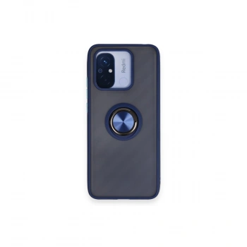 Xiaomi Redmi 12c Kılıf Montreal Yüzüklü Silikon Kapak - Lacivert