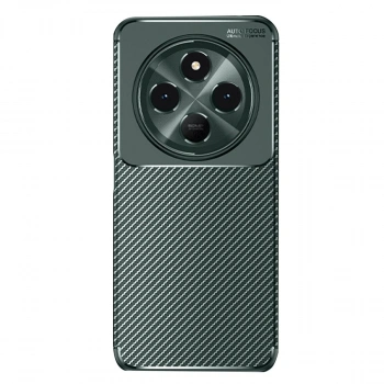 Xiaomi Redmi 14c Kılıf Auto Focus Karbon Kapak - Koyu Yeşil