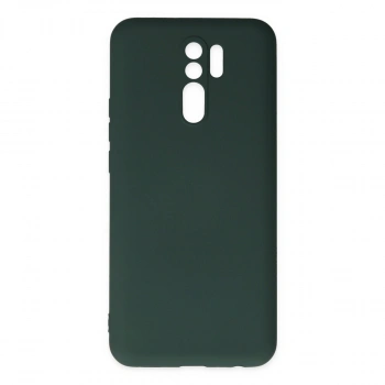Xiaomi Redmi 9 Kılıf Nano İçi Kadife Silikon - Koyu Yeşil