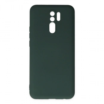 Xiaomi Redmi 9 Kılıf Nano İçi Kadife Silikon - Koyu Yeşil