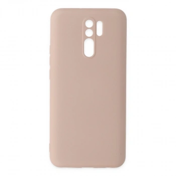 Xiaomi Redmi 9 Kılıf Nano İçi Kadife Silikon - Pudra